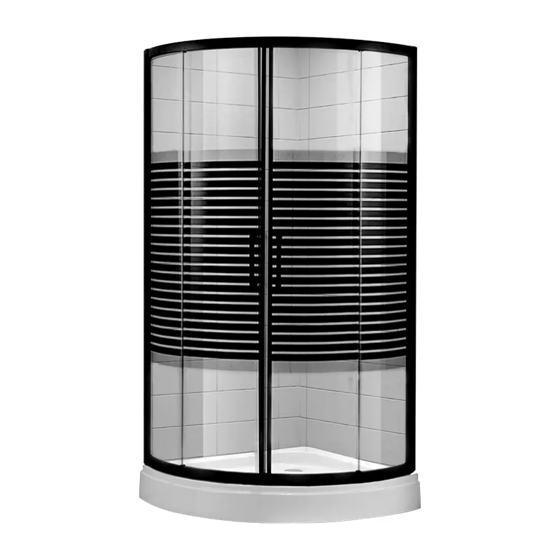 RAVONI SHOWER ENCLOSURE SER 621-6049 MATT BLACK ACRYLIC SHOWER ENCLOSURE